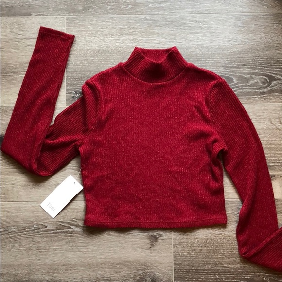 Tobi Tops - NWT Tobi Cropped Red Sweater